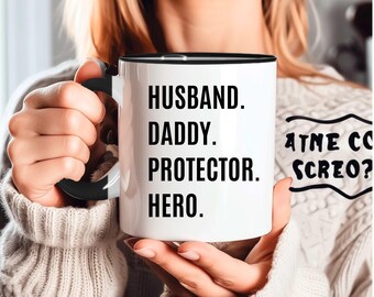 Husband Daddy Protector Hero Mug fathers day gift New Dad Gift Gift for Dad Gift for Husband Gift Daddy Mug Daddy Gift custom Gift for Dad