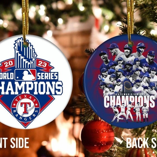 Texas Rangers 2023 World Series Champions Christmas Ornament Etsy