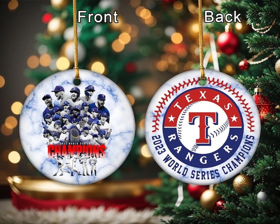 Texas Rangers Ornament, Rangers World Series Ceramic Ornaments, 2023