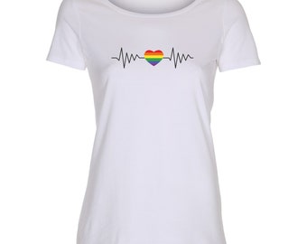 Damen T-Shirt "Rainbow Pulse" | Pulse| Shirt Ladies| Motivshirt | Grafik | Damenshirt |