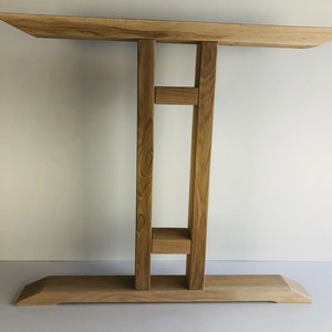 T-Shaped Solid Oak Table Legs – Handmade Heavy-Duty Wood Base for Rectangular Tables – 40x80mm Beams – Minimalist & Durable image 6