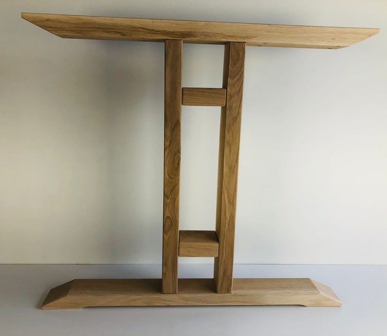 T-Shaped Solid Oak Table Legs – Handmade Heavy-Duty Wood Base for Rectangular Tables – 40x80mm Beams – Minimalist & Durable image 6