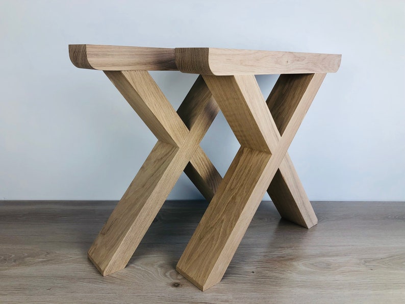 Bench Oak Legs X-shaped Solid Wood Bench Legs - Etsy