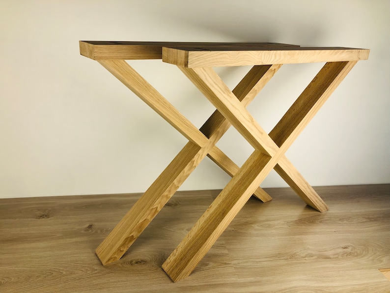 Oak Table Legs X Shaped Table Legs Etsy