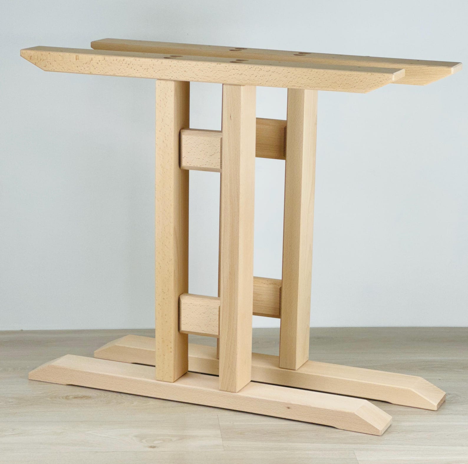 Beech Table T - Legs With a Diamond Shape , Three Kinds of Widths - Etsy