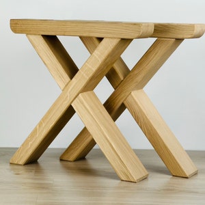 Bench oak legs, X-shaped, Solid Wood Bench legs
