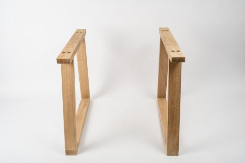 Oak Table Legs Ushaped Oak Legs Etsy