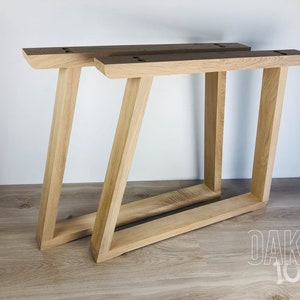 Oak table legs, U-Shaped oak legs