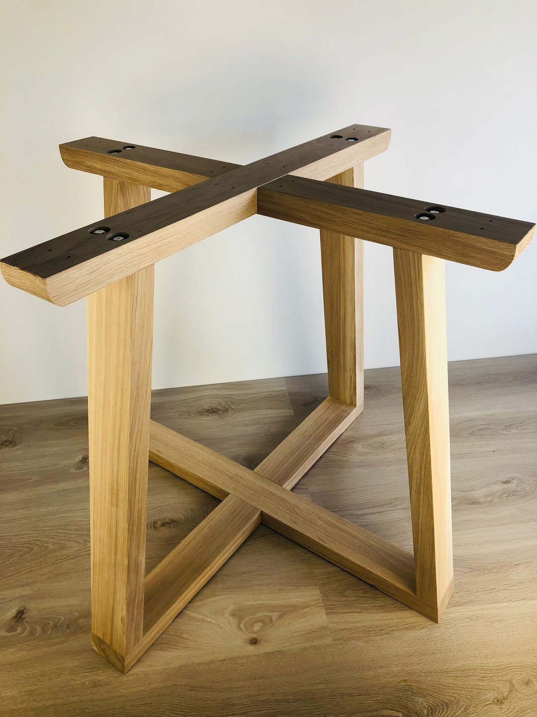 Solid Oak Wood Legs for a Round Table, Heavy Duty Table Legs Oak, Table
