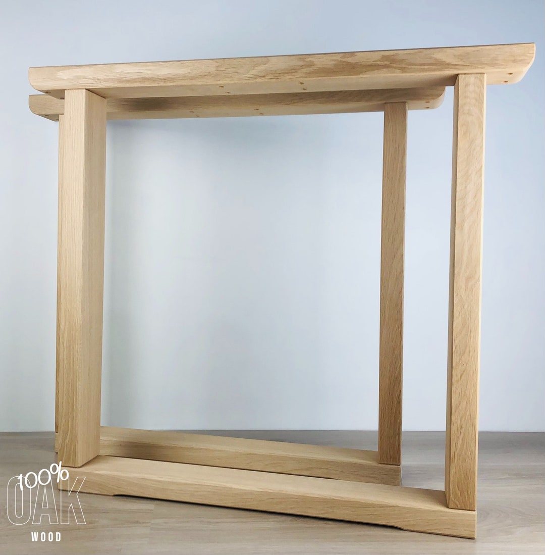 Oak Table Legs Oshaped Oak Legs Three Kinds of Widths Etsy