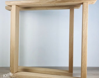 無垢　オーク材　テーブル脚 O字型オーク無垢材テーブル脚 – ダイニングテーブルやワークテーブル用