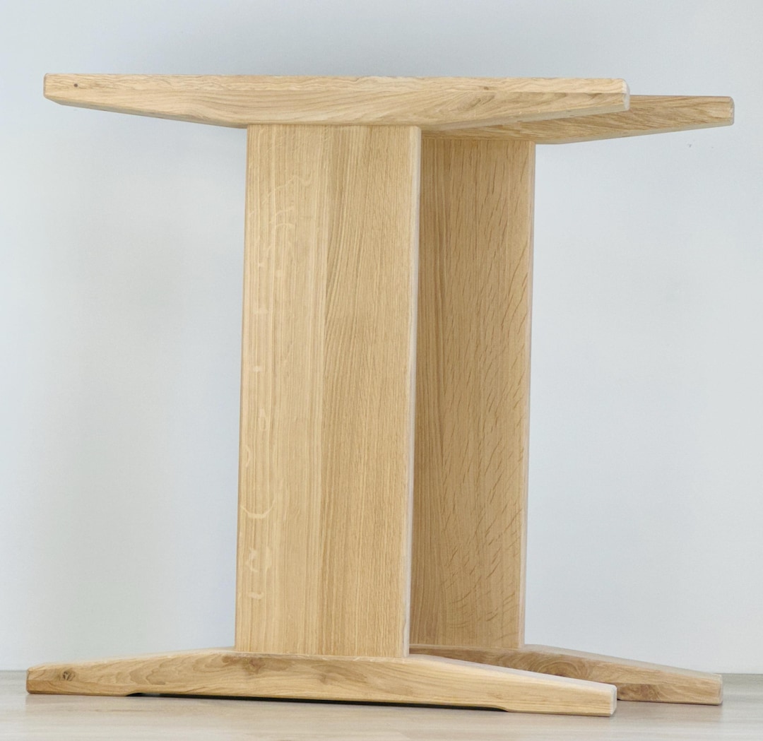 I字型オーク無垢材テーブル脚 - ダイニングテーブルやオフィステーブル