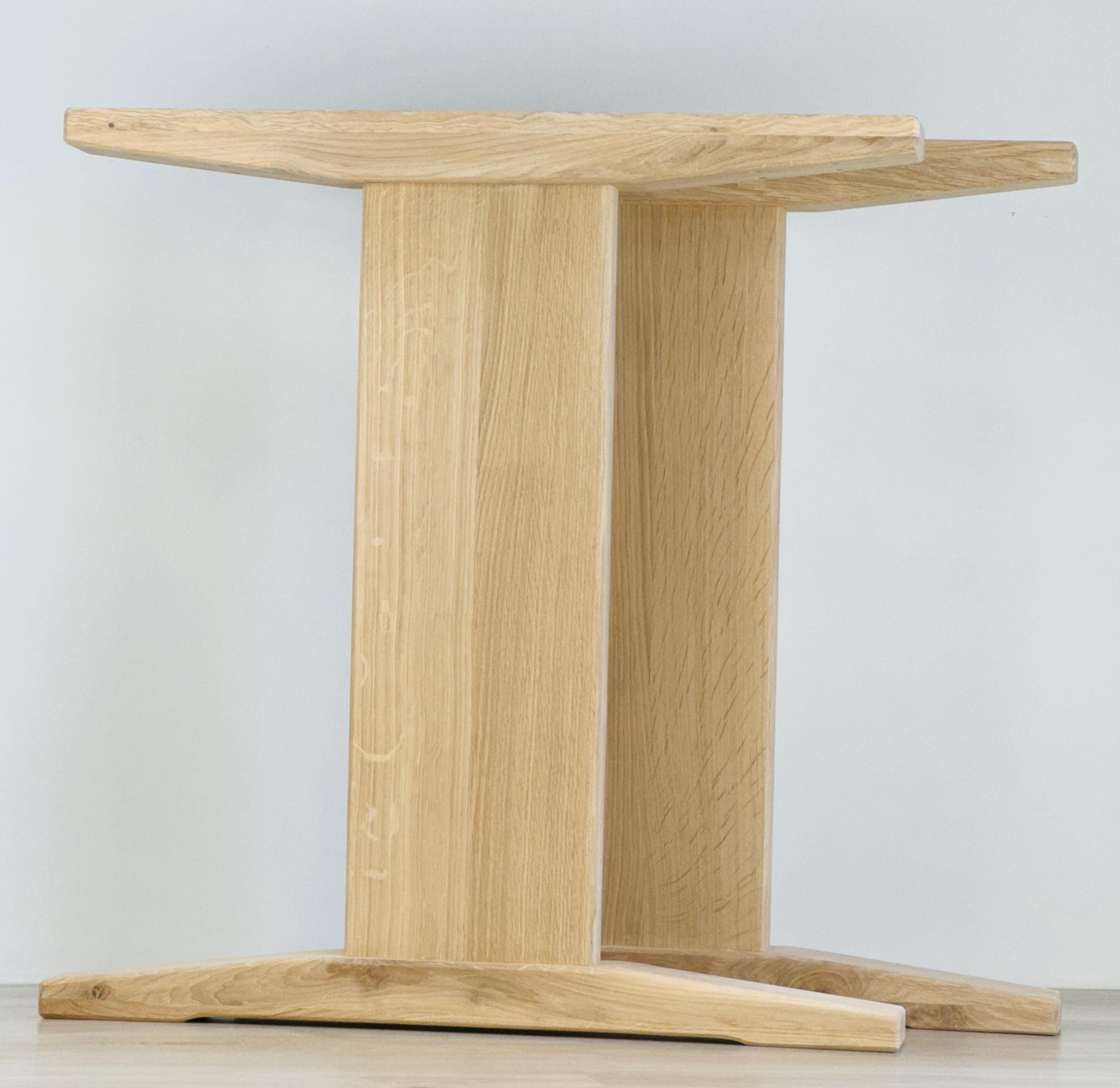 I字型オーク無垢材テーブル脚 - ダイニングテーブルやオフィステーブル