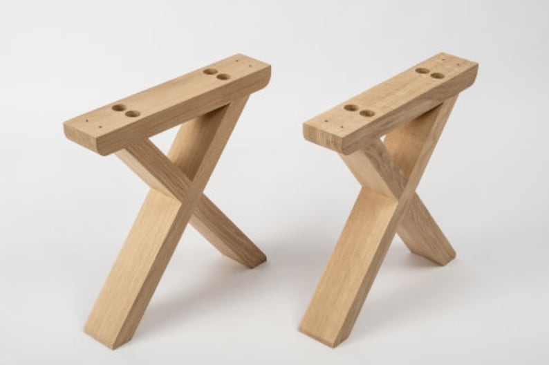 Bench Oak Legs X-shaped Solid Wood Bench Legs - Etsy