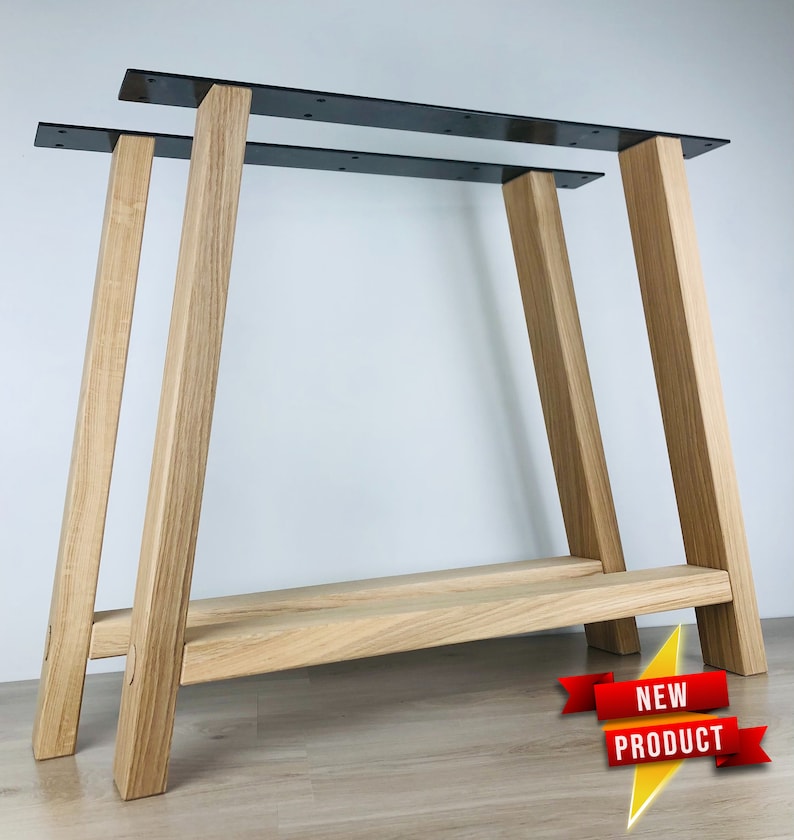 Oak Wood Table Legs, Ashaped Etsy