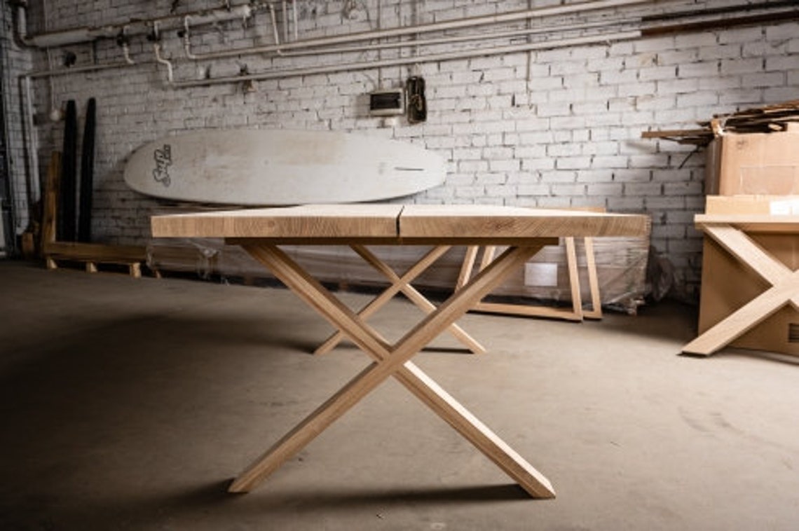 Oak Table Legs X Shaped Table Legs Etsy