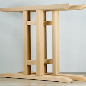 Mesa de haya T Recta - Patas, tres tipos de anchos