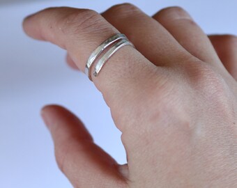 Forged silver ring
