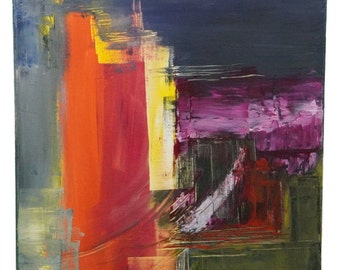 Peinture acrylique sur toile "Blocs"