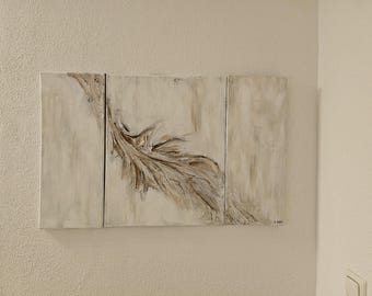 Peinture acrylique peinte à la main Peinture acrylique Ensemble abstrait de 3 combinaisons