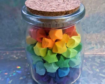 paper stars in a jar!! :>
