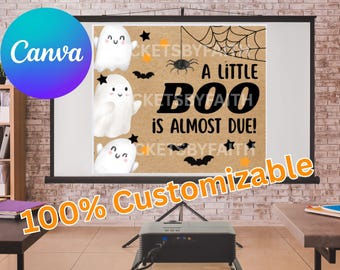 Little BOO 'Is Almost Due' Banner Template, Ghost Theme (Digital Download)
