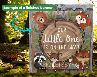 Digital Download Woodland Baby Shower Template: Editable Forest Friends Theme