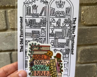 Sticker Bible Bookshelf Tracker Books of the Bible