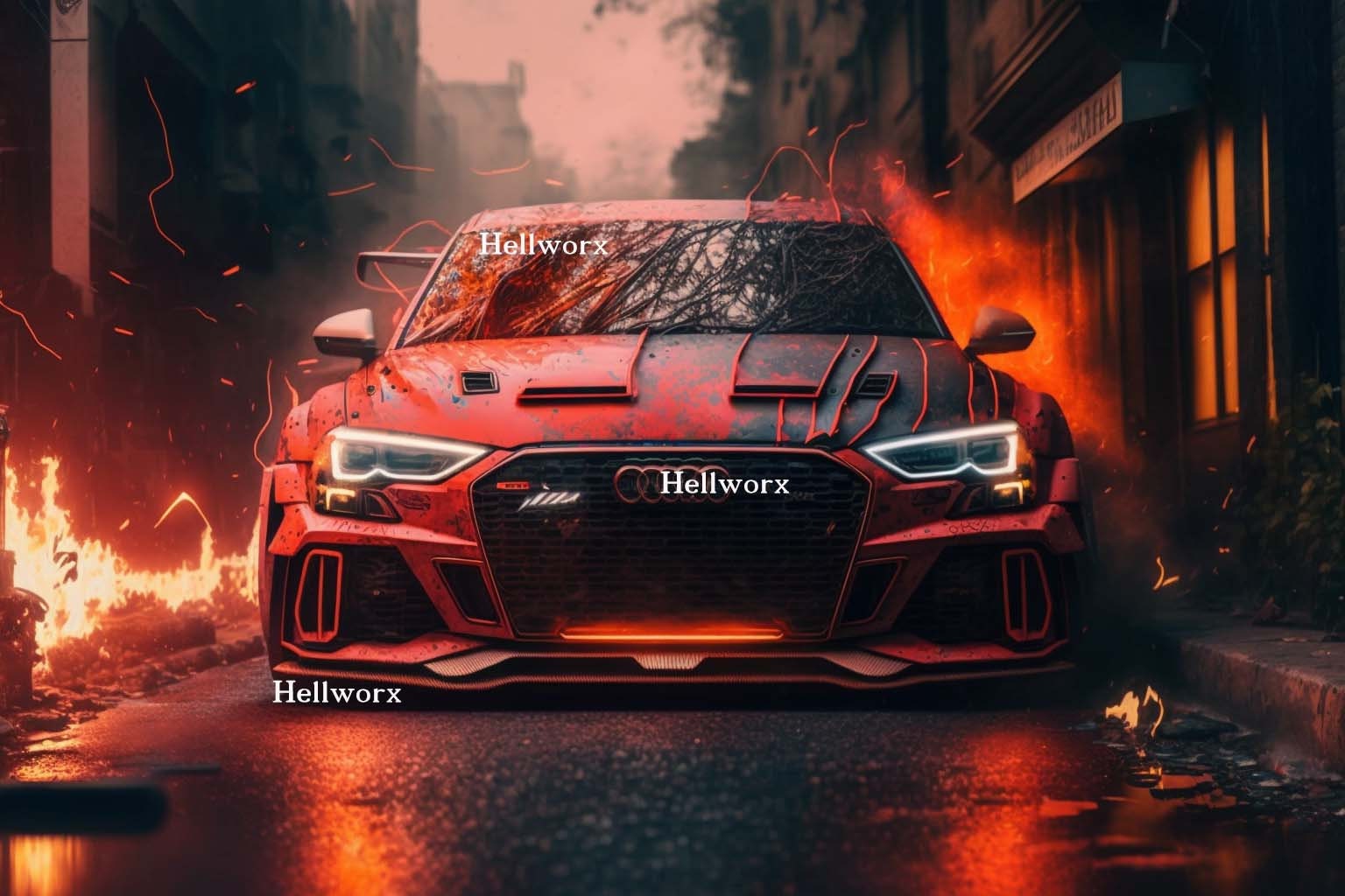 PRINTABLE Audi RS3 Rider Wallpapers Digitale Autokunst PRINTABLE Audi RS3 Rider Wallpapers Digitale Autokunst