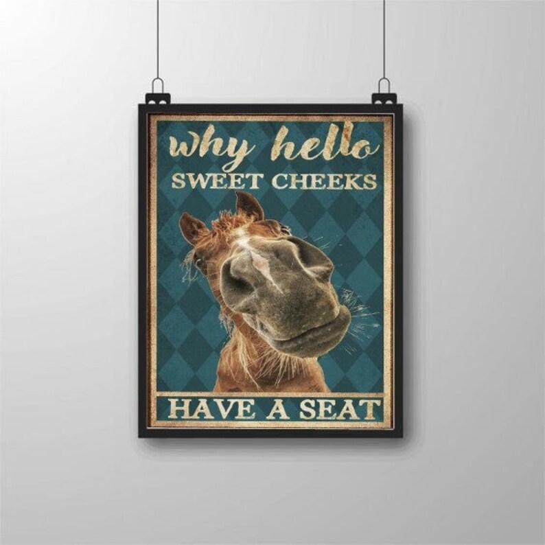 Targa In Metallo Divertente 'Why Hello Sweet Cheeks' – Cartello Retrò 30x40 Cm Per Bar, Garage E Casa
