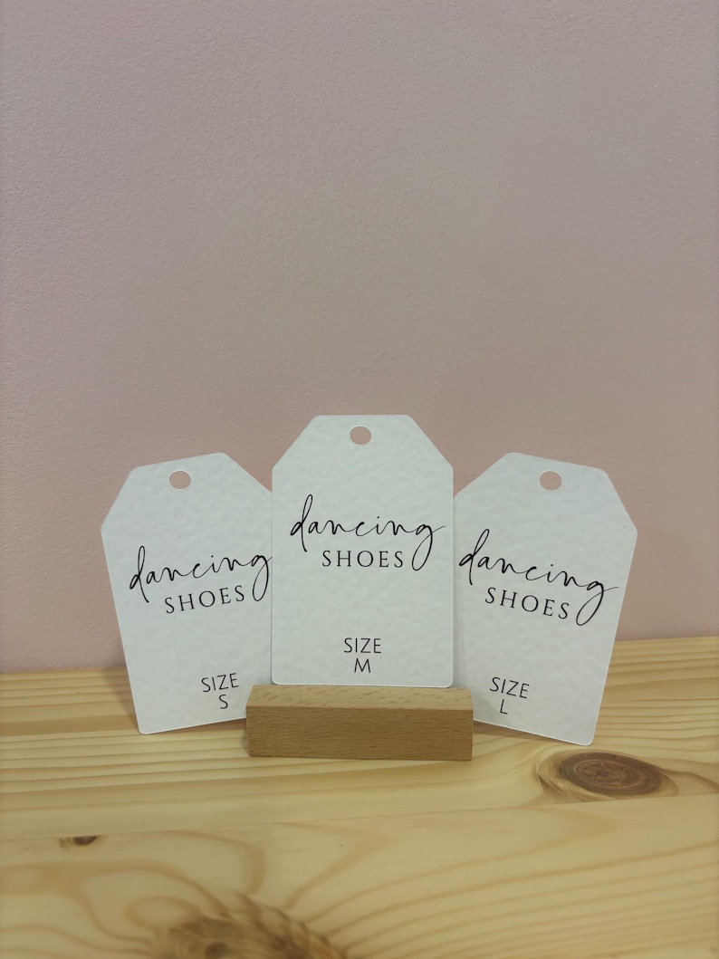 Wedding Flip Flop tags | Personalised and Printed image 1