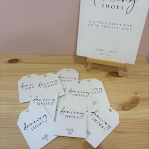 Wedding Flip Flop tags | Personalised and Printed image 2