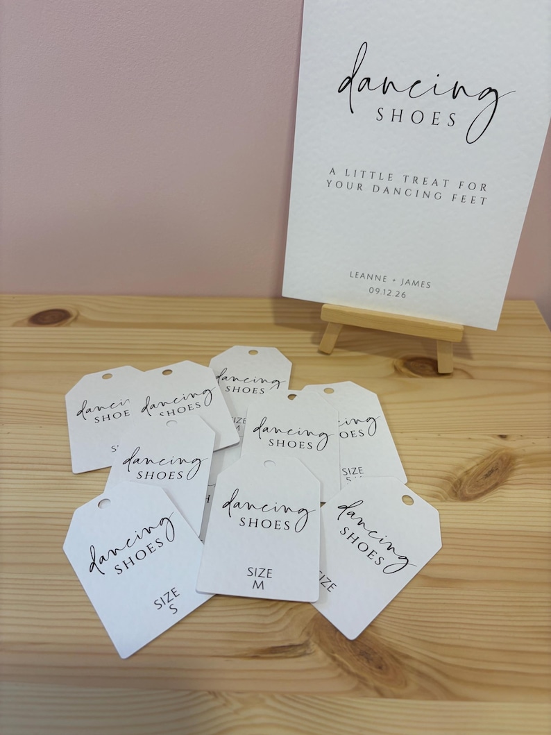 Wedding Flip Flop tags | Personalised and Printed image 2