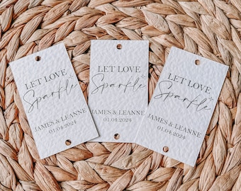 Pack of wedding sparkler tags (Sienna Collection)