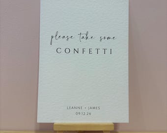 Confetti Wedding Sign | Personalised and Printed