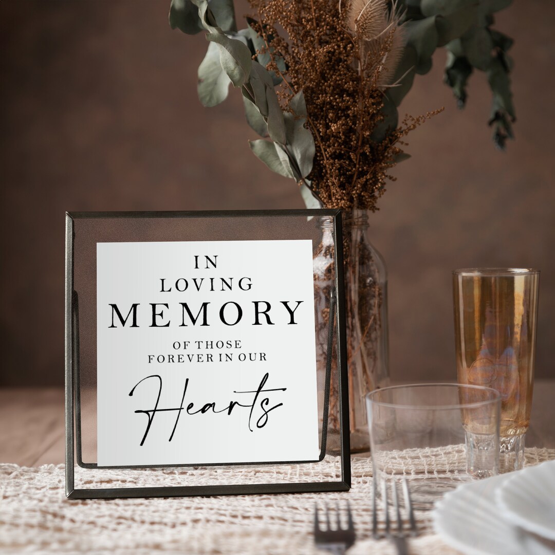 Mwmory Sign Modern in Loving Memory Sign Wedding Square Sign - Etsy