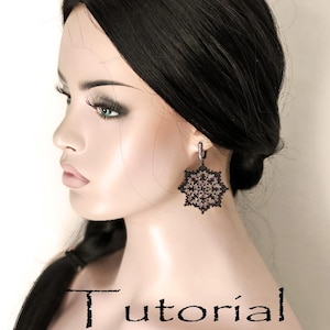 Mandala Beaded Earrings Pattern PDF, Delica Seed Bead Tutorial, Brick Stitch Earrings, DIY Jewelry Pattern, Instant Download