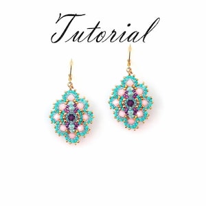 Zelfstudie oorbellen met kristallen kralen: Miguel Ases-stijl (pdf-patroon)