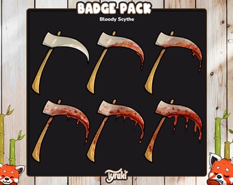 Halloween Scythe Sub / Bit Badges Pack