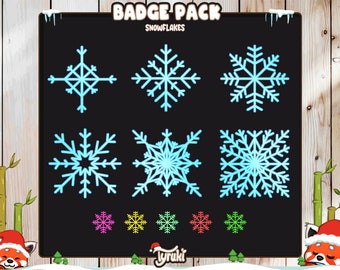 Badge Pack Snowflakes Christmas
