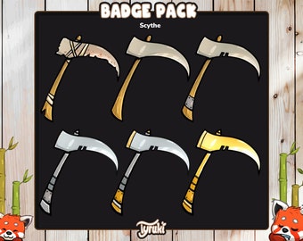 Halloween Scythe Sub / Bit Badges Pack