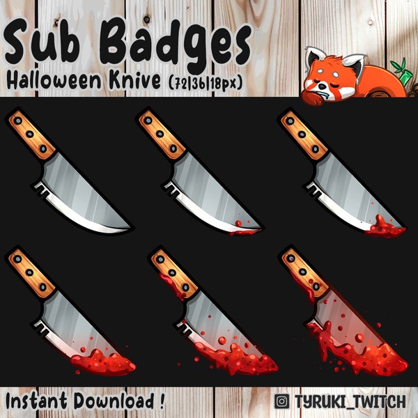 Halloween Knive Sub / Bit Badges Pack