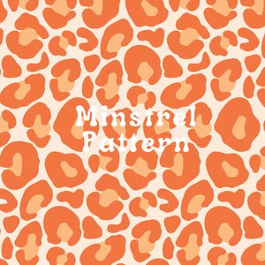 Cheetah Seamless Pattern File, Peachy Color Animal Print File, Surface Pattern Design File, Leopard Seamless Files for Fabric Design