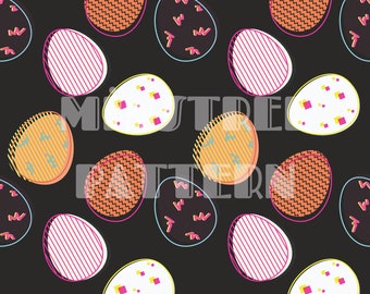 Patrón sin costuras de Pascua Y2K, sublimación de impresión de tela de huevos de Pascua, archivo de diseño de tela personalizado de Pascua, papeles digitales de conejito de miel