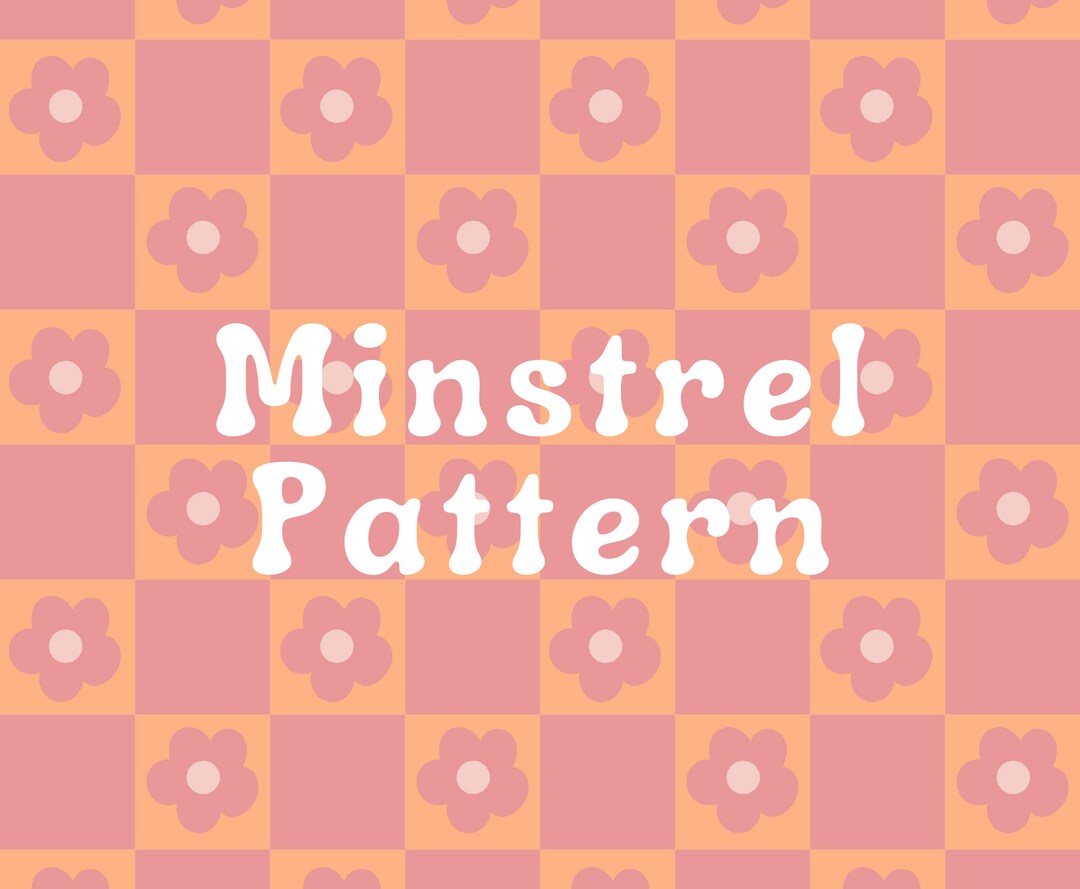 Floral Checkered Seamless Pattern Files for Checkerboard Fabric ...