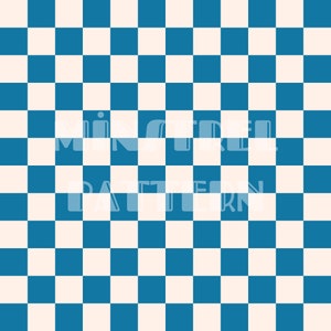 Blue and Beige Check Seamless Pattern Files for Geometric Fabric Sublimation Printing Custom Fabric Design File