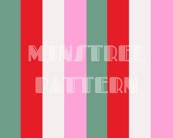 Pink Christmas Stripes Seamless Pattern Files for Christmas Girly Fabric Sublimation Printing Custom Fabric Design File