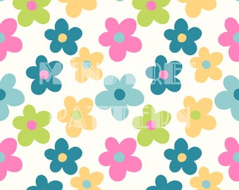 Spring Pastel Daisy Seamless Pattern for Fabric Printing Sublimation, Sublimation File, Surface Design
