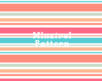 Pastel Summer Stripes Seamless Pattern Repeating Paper for Kids Fashion Fabric Design Fabric Printing Sublimation File