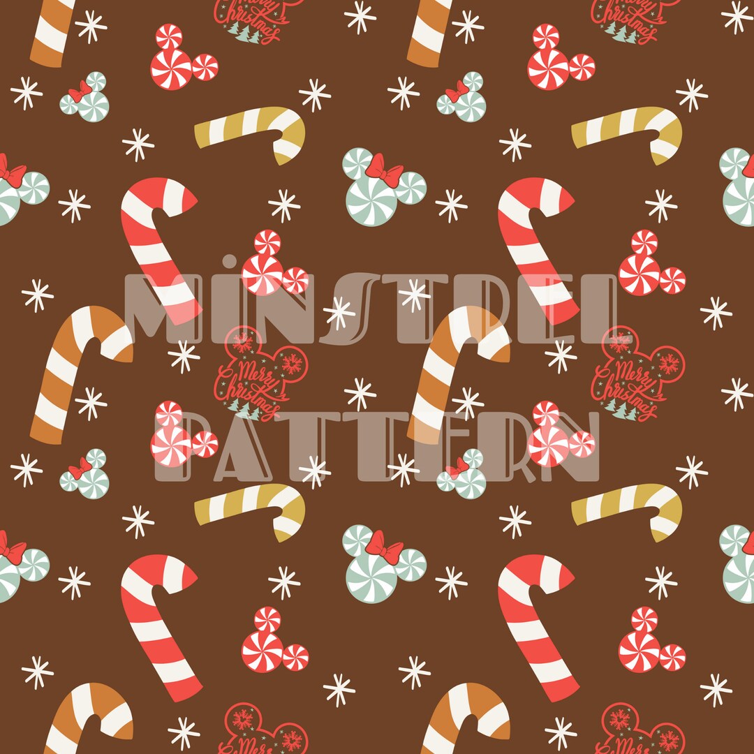 Retro Colorful Peppermint Seamless Pattern Files, Christmas Candy Cane ...